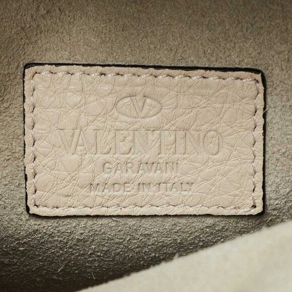Valentino White Pebbled Leather Rockstud Mini Backpack Bag - Picture 8 of 11
